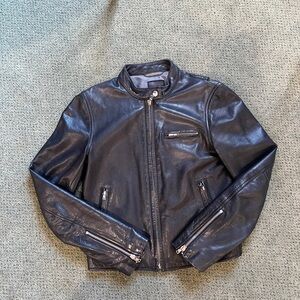 Gap Black Leather Biker Jacket